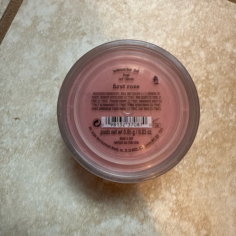 bareMinerals Loose Powder Blush in First Rose, New/Sealed